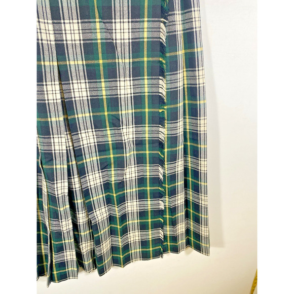 Talbots Skirt 12P Tartan Stewart Dress Plaid Worsted Wool Wrap Maxi Academia - Picture 6 of 12